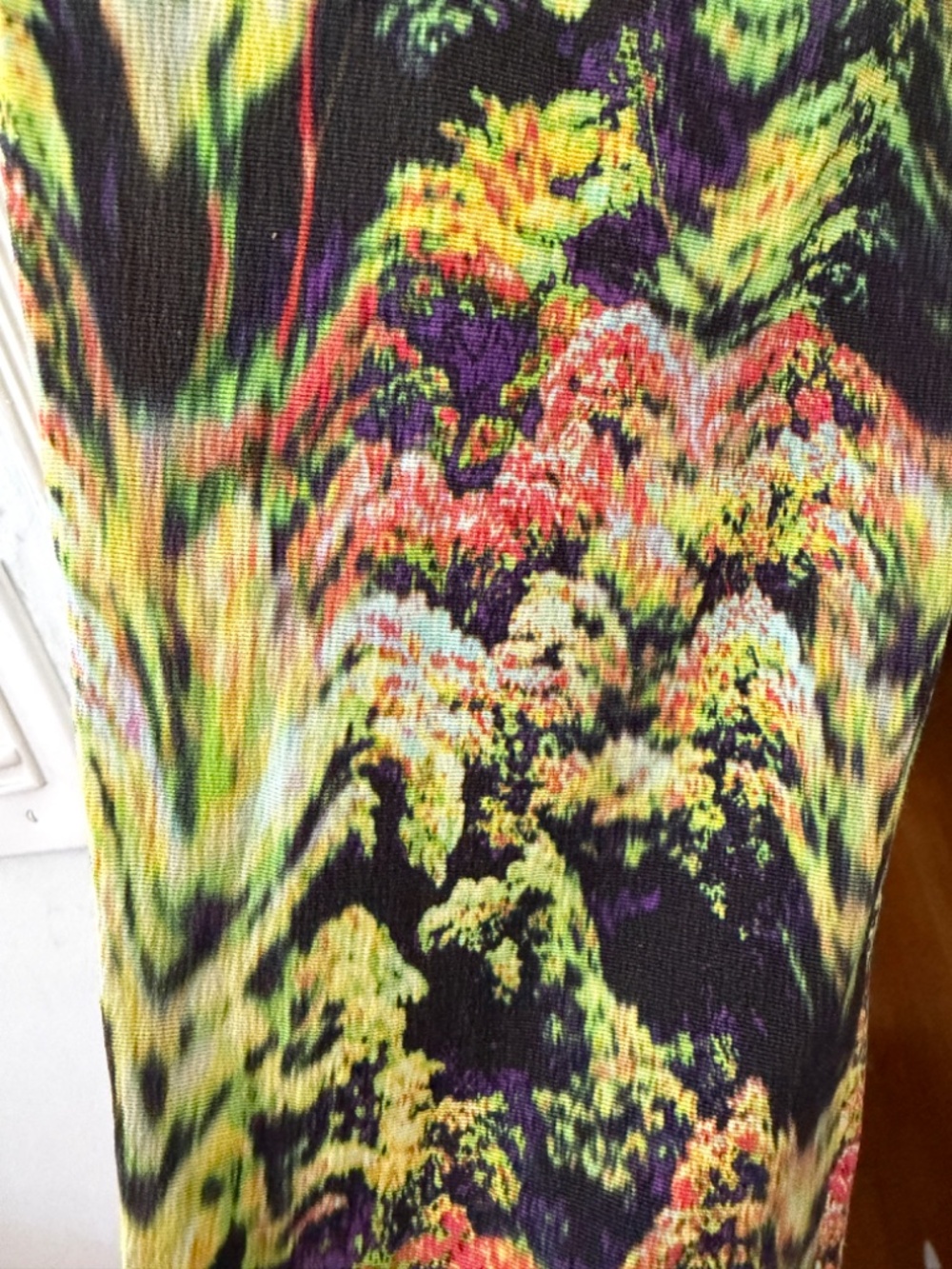 KENZO Paris Floral Botanical Print Cropped Ankle Pants Size 38 - Picture 7 of 11